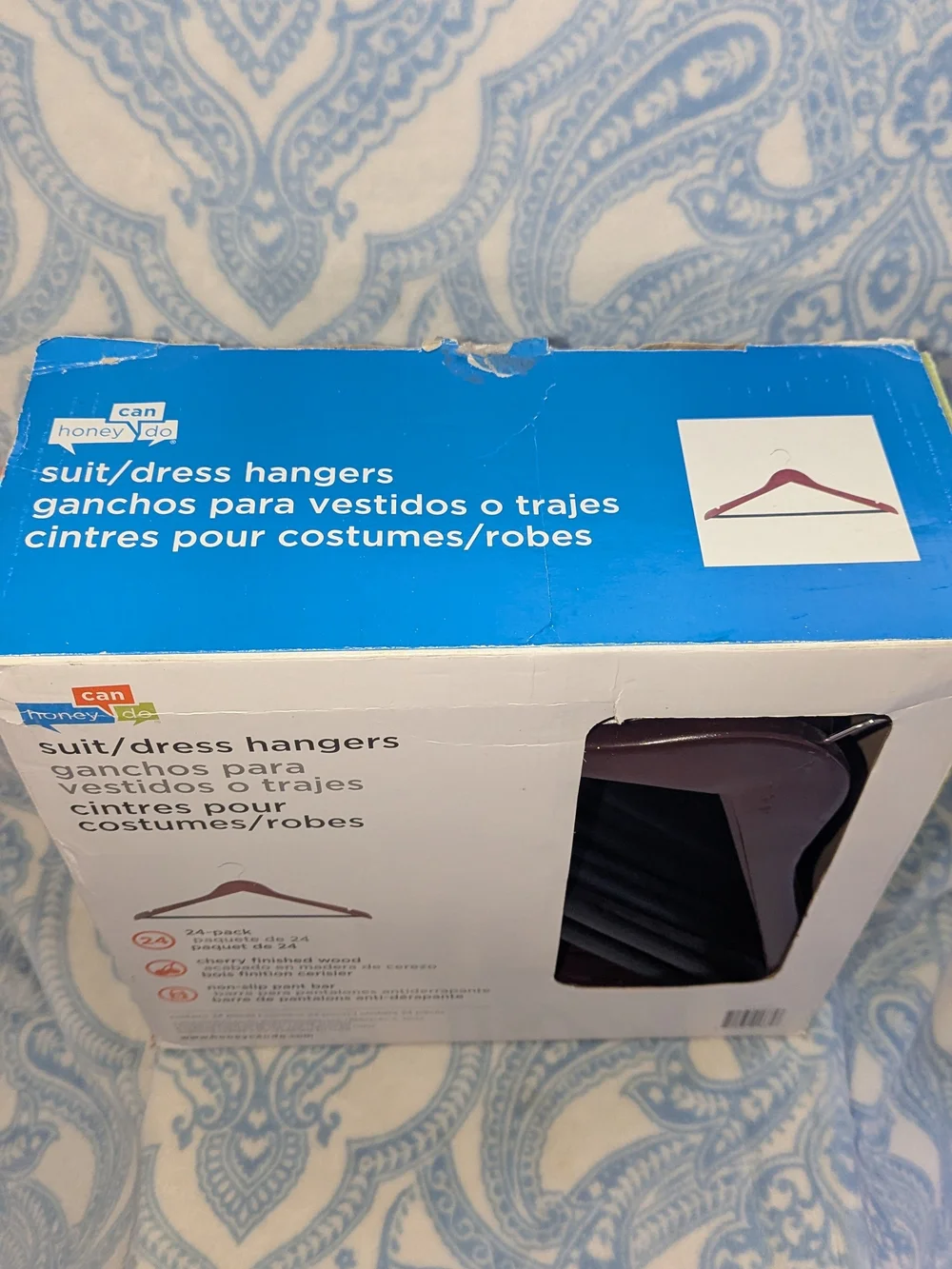 Cherry Wood Dress Hangers - Set of 24